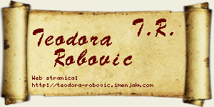 Teodora Robović vizit kartica
